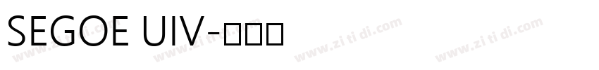 SEGOE UIV字体转换